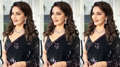 Madhuri Dixit Nene Evergreen Knows How To Dress In Traditional Black Saree And Here's The Proof