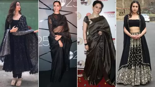 Makar Sankranti 2022: Alia, Sara to Deepika: Check Celebrities black black ethnic outfits